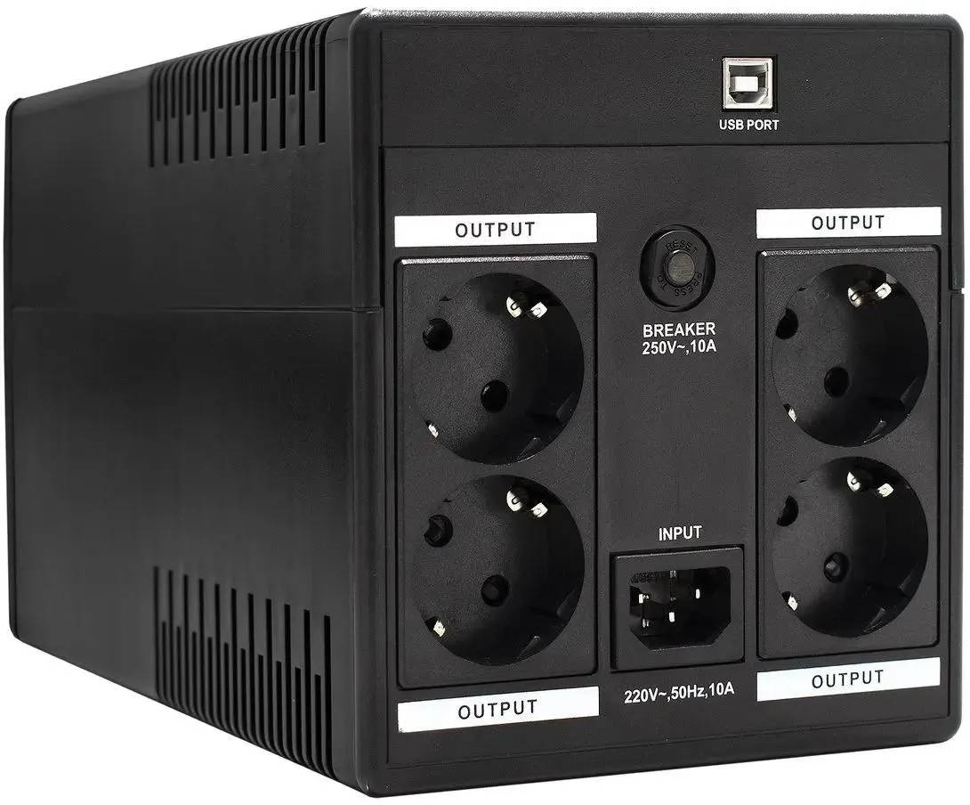 картинка ИБП ExeGate EP212521RUS Power Back UNB-1500 1500VA, Black, 4 евророзетки от магазина КомпьютерЦентр