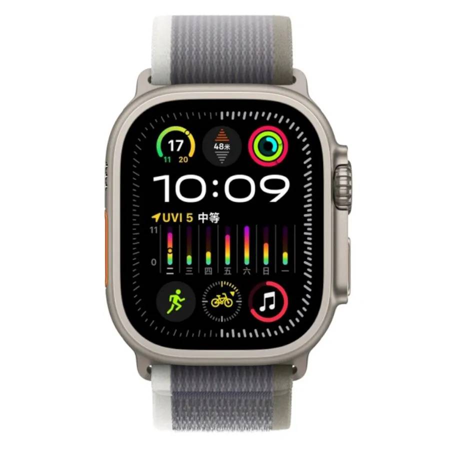 картинка Ремешок Wiwu Nylon Loop для Apple Watch 42/ 44/ 45/ 49мм, Green+Gray (Wi-WB006) от магазина КомпьютерЦентр
