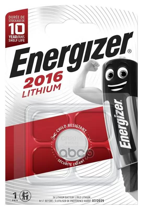 картинка Батарейка Energizer CR2016 BL1 Lithium 3V (1/ 10/ 140) (E301021802) от магазина КомпьютерЦентр