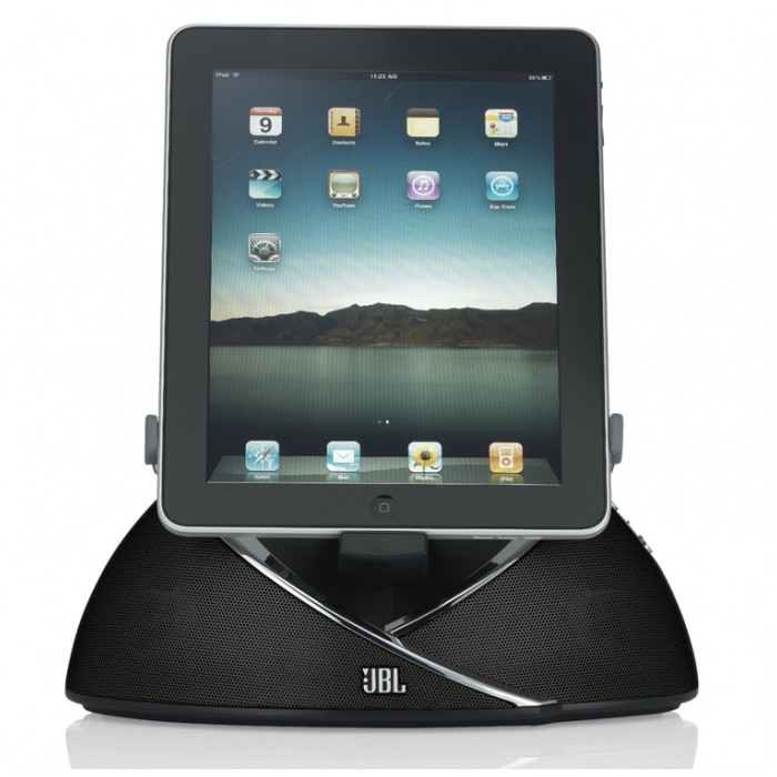 картинка Акустика с док-станцией JBL On Beat Black for iPad/ iPhone/ iPod (JBL-OB/BK) от магазина КомпьютерЦентр