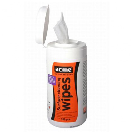 картинка Салфетки влажные Acme Surface Cleaning Wipes Туба 100 шт (4770070392089) от магазина КомпьютерЦентр