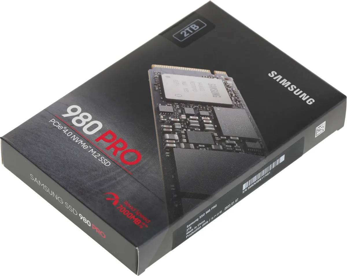 картинка SSD накопитель 2 Tb Samsung 980 PRO PCI-E NVMe 2280 (MZ-V8P2T0BW) от магазина КомпьютерЦентр