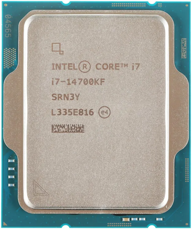 картинка Процессор Intel Core i7-14700KF OEM (LGA 1700, 8P x 3.4 ГГц, 12E x 2.5 ГГц, L2 - 28 МБ, L3 - 33 МБ, 2 х DDR4, DDR5-5600 МГц, TDP 253 Вт) от магазина КомпьютерЦентр