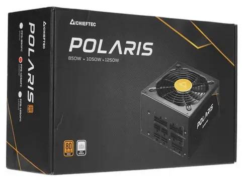 картинка Блок питания Chieftec Polaris PPS-1050FC (ATX 2.4, 1050W, 80 PLUS GOLD, Active PFC, 120mm fan, Full Cable Management) Retail от магазина КомпьютерЦентр