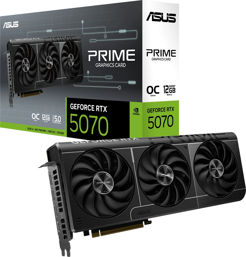 картинка Видеокарта 12Gb GDDR7 GeForce RTX 5070 Asus Prime OC (PRIME-RTX5070-O12G) от магазина КомпьютерЦентр
