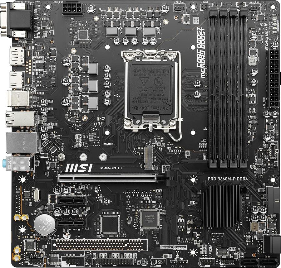 картинка М/ п MSI PRO B660M-P DDR4 Soc-1700 Intel B660 DDR4 mATX от магазина КомпьютерЦентр