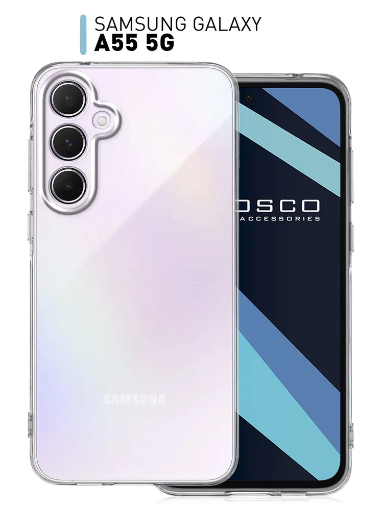 картинка Чехол-накладка ROSCO для Samsung Galaxy A55, прозрачный от магазина КомпьютерЦентр