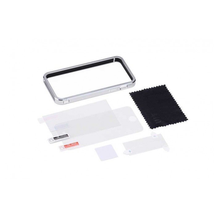 картинка Чехол Just Mobile AluFrame for iPhone 5 Silver (AF-188) от магазина КомпьютерЦентр