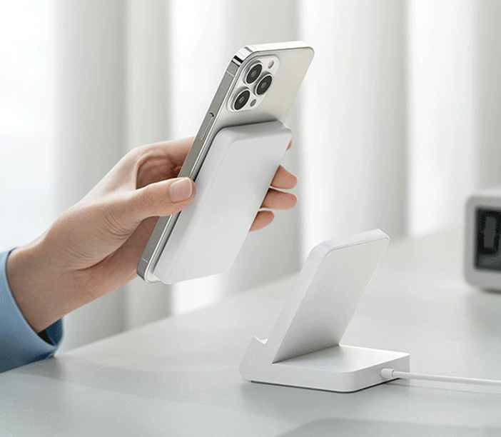 картинка Беспроводной магнитный аккумулятор Xiaomi Magnetic Wireless Power Bank 5000mAh Magsafe P05ZM White от магазина КомпьютерЦентр