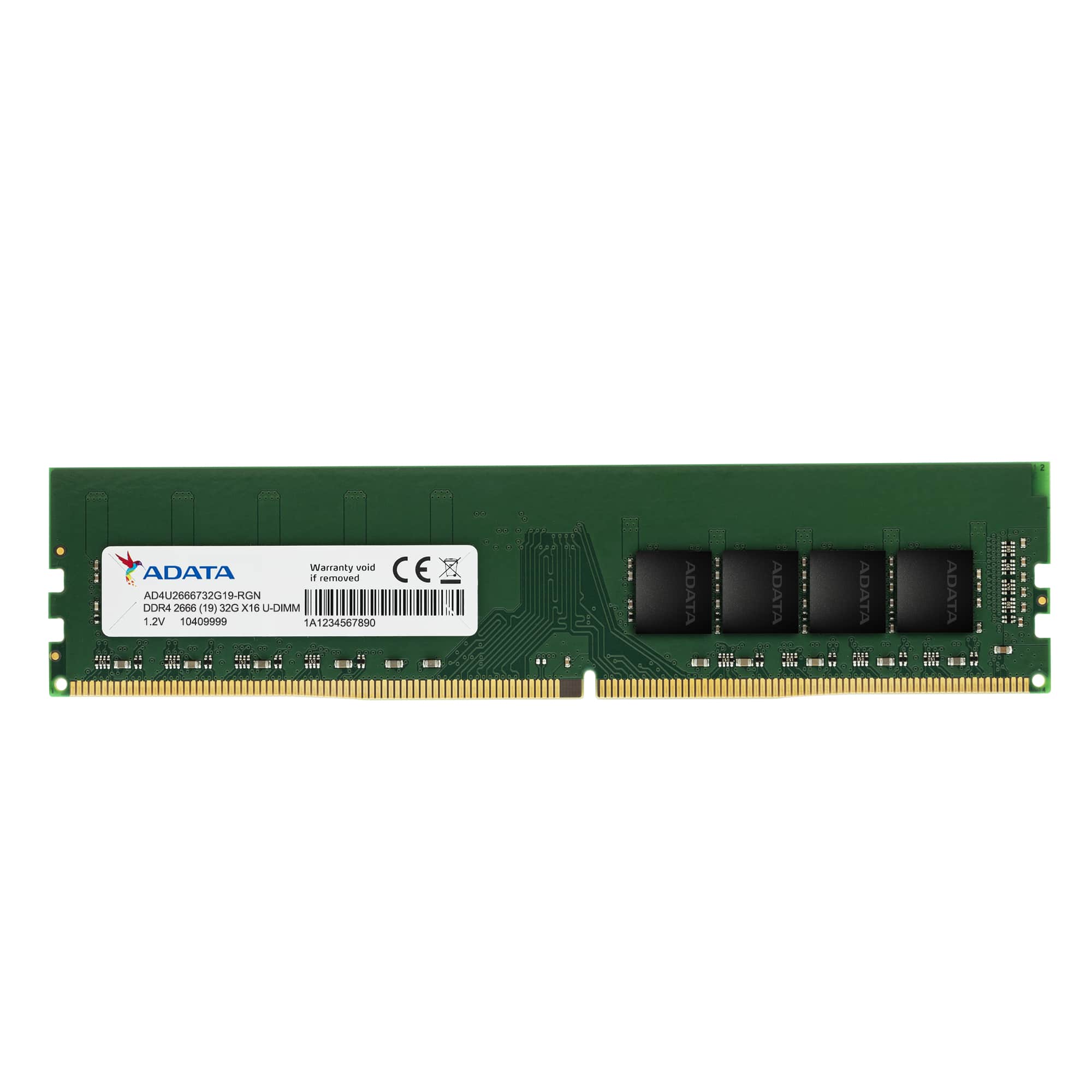 картинка DIMM DDR4 4Gb 2666MHz PC4-21300 A-Data CL19 1.2V (AD4U26664G19-BGN) от магазина КомпьютерЦентр