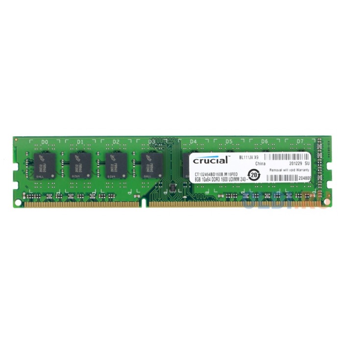 картинка Оперативная память Crucial DIMM DDR3L 8Gb 1600MHz PC3-12800 (CT102464BD160B) от магазина КомпьютерЦентр