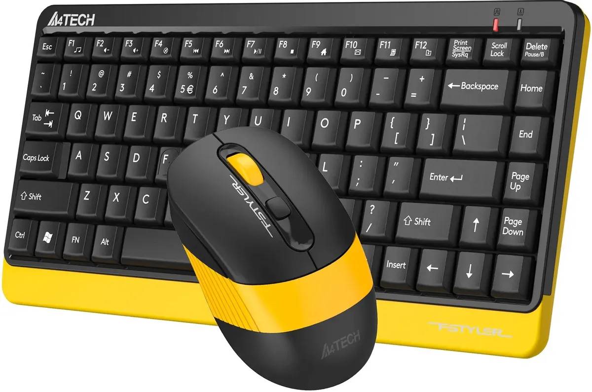 картинка Комплект A4tech Fstyler FG1110; Wireless Multimedia Black/ Yellow (FG1110 Bumblebee) от магазина КомпьютерЦентр