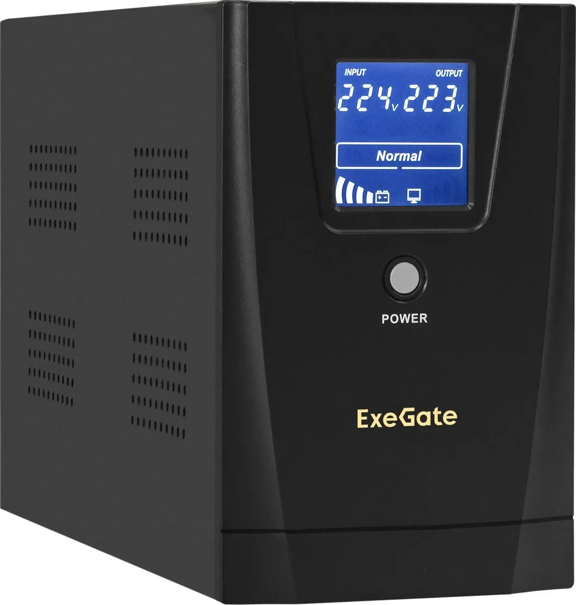 картинка ИБП ExeGate SpecialPro Smart LLB-2000.LCD.AVR.2SH.RJ.USB (EX292632RUS) 2000VA/ 1200W, Black от магазина КомпьютерЦентр
