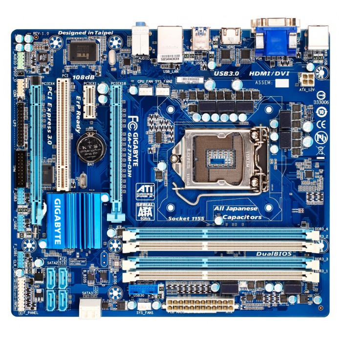 картинка Материнская плата Gigabyte GA-Z77M-D3H (GA-Z77M-D3H) от магазина КомпьютерЦентр
