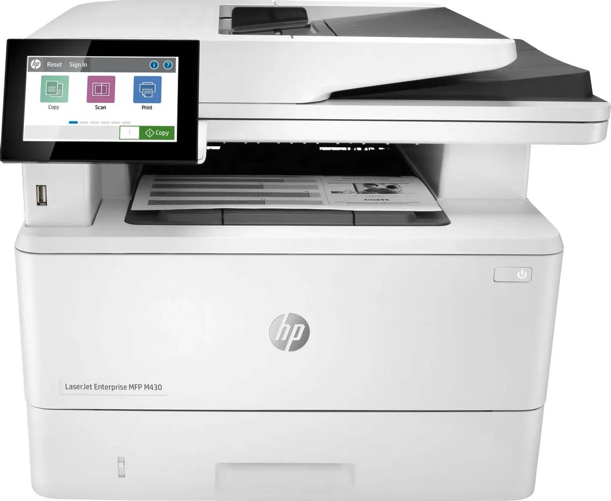 картинка МФУ лазерное HP LaserJet Pro M430f A4 Duplex Net Black/ White (3PZ55A) от магазина КомпьютерЦентр