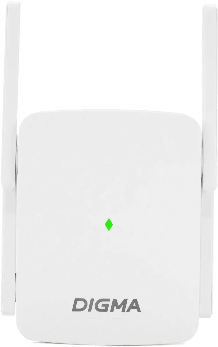 картинка Повторитель беспроводного сигнала Digma D-WR310 (D-WR310V2) N300 Wi-Fi белый от магазина КомпьютерЦентр