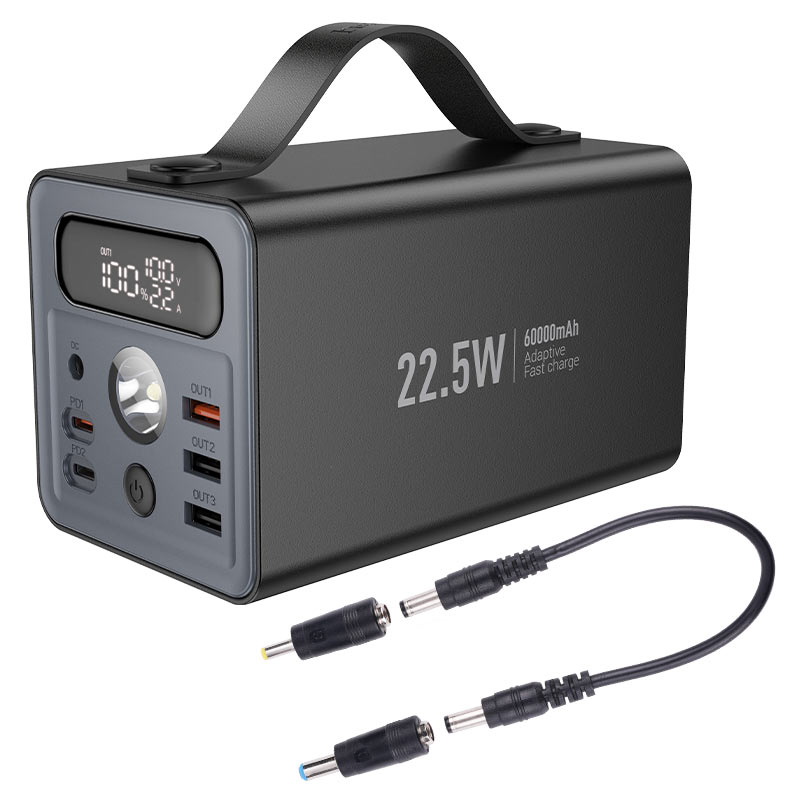 картинка Внешний аккумулятор HOCO J138 Distant 22.5W+PD20W+DC12V multi-function power bank (60000mAh) black от магазина КомпьютерЦентр