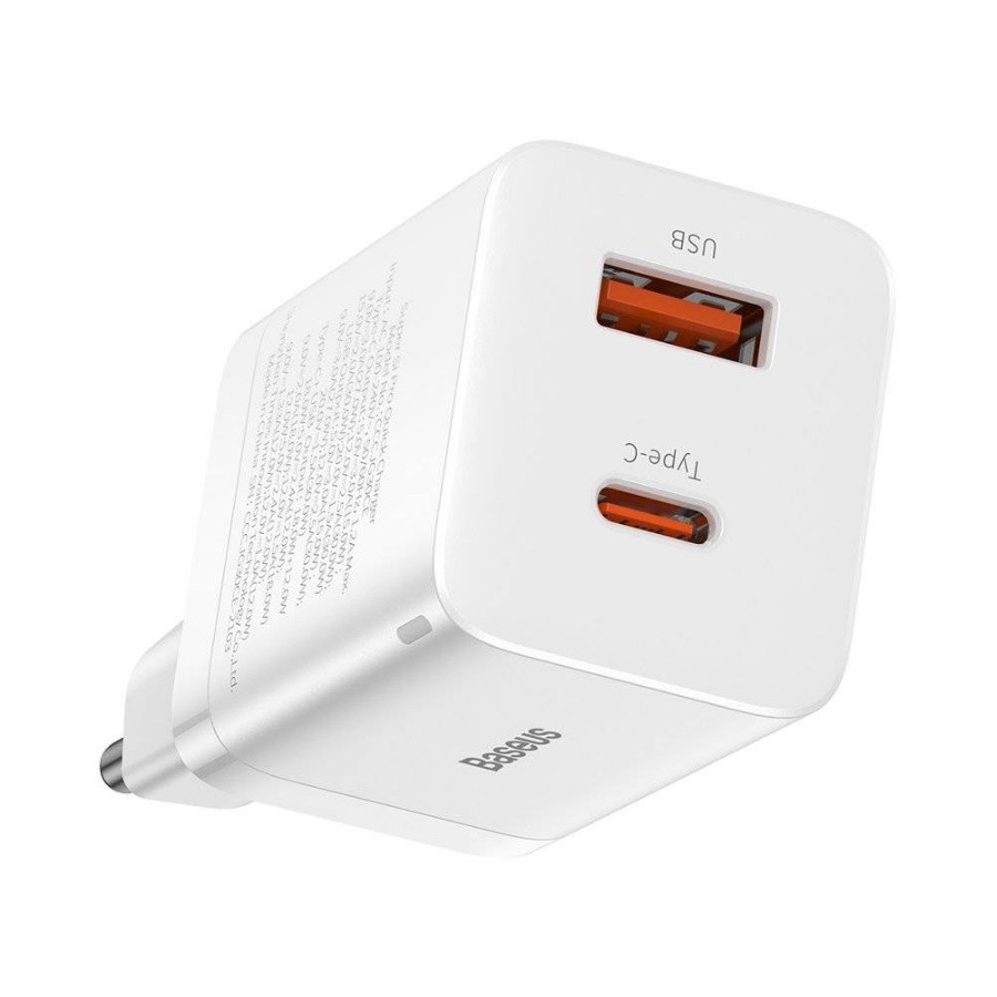 картинка СЗУ Baseus Super Si Pro Quick Charger C+U 30W EU White (CCSUPP-E02) от магазина КомпьютерЦентр