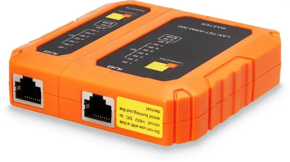 картинка Тестер кабельный Lanmaster LAN-TST-WRM-300 оранжевый/ черный от магазина КомпьютерЦентр