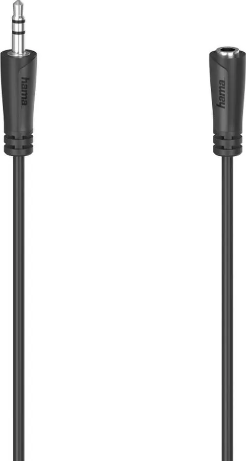 картинка Кабель-удлинитель аудио Hama H-200724 Jack 3.5 (m)/ Jack 3.5 (f) черный от магазина КомпьютерЦентр