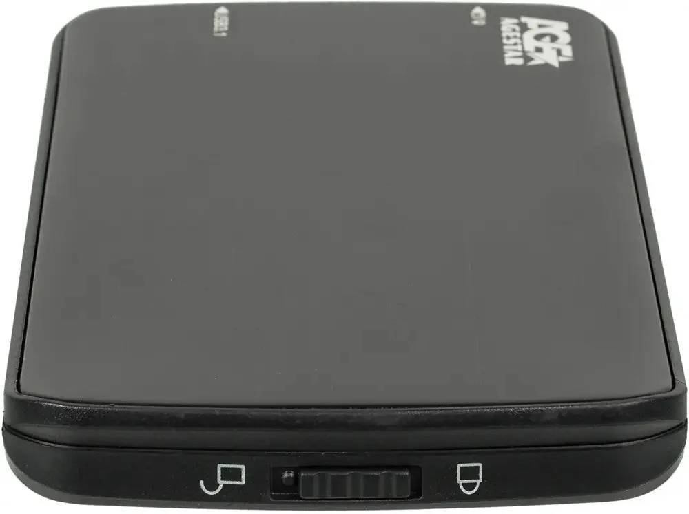 картинка Карман для HDD/ SSD AgeStar 31UB2A12C SATA USB3.1 пластик/ алюминий черный 2.5'' от магазина КомпьютерЦентр