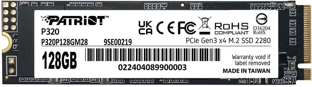 картинка SSD накопитель 128Gb Patriot P320 PCI-E x4 M.2 2280 (P320P128GM28) от магазина КомпьютерЦентр