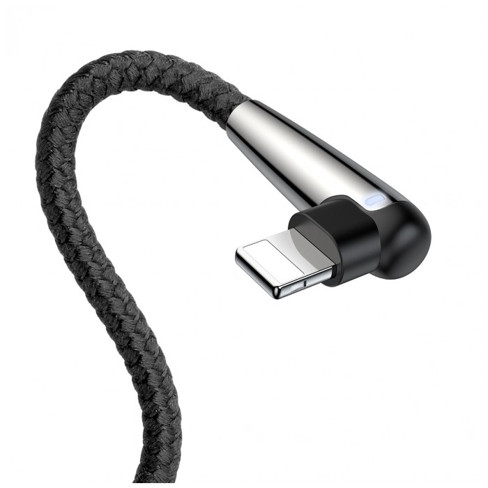 картинка Кабель Baseus Data Cable Lightning MVP Mobile game 100cm 2.4A Black (CALMVP-D01) от магазина КомпьютерЦентр