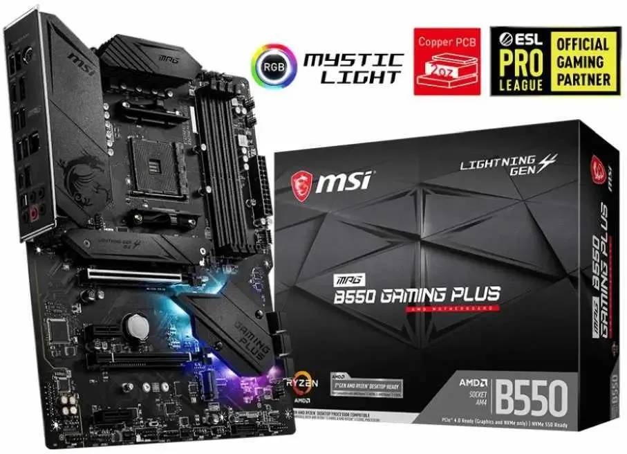 картинка Материнская плата MSI MPG B550 GAMING PLUS Standard-ATX от магазина КомпьютерЦентр