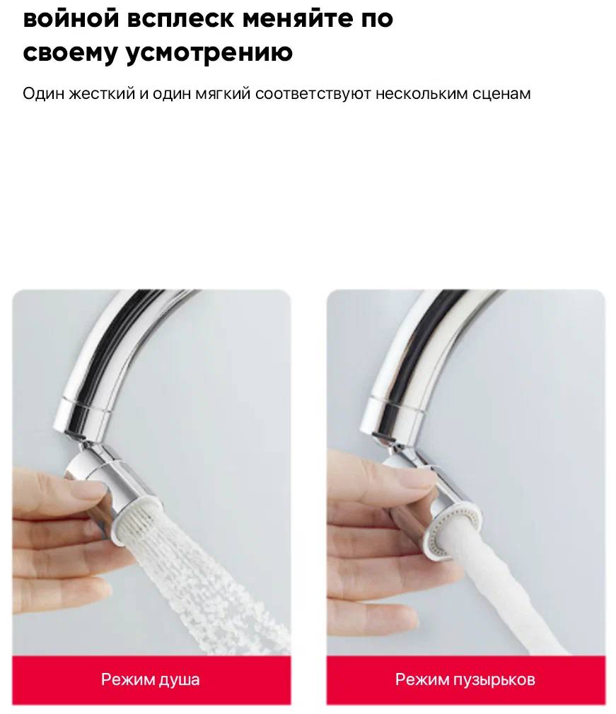 картинка Водосберегательная насадка аэратор на кран Xiaomi Diiib Dabai DXSZ003 от магазина КомпьютерЦентр