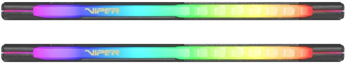 картинка DIMM DDR4 64Gb (2x32Gb) 3600MHz PC4-28800 Patriot Viper Steel RGB RTL Gaming CL20 (PVSR464G360C0K) от магазина КомпьютерЦентр
