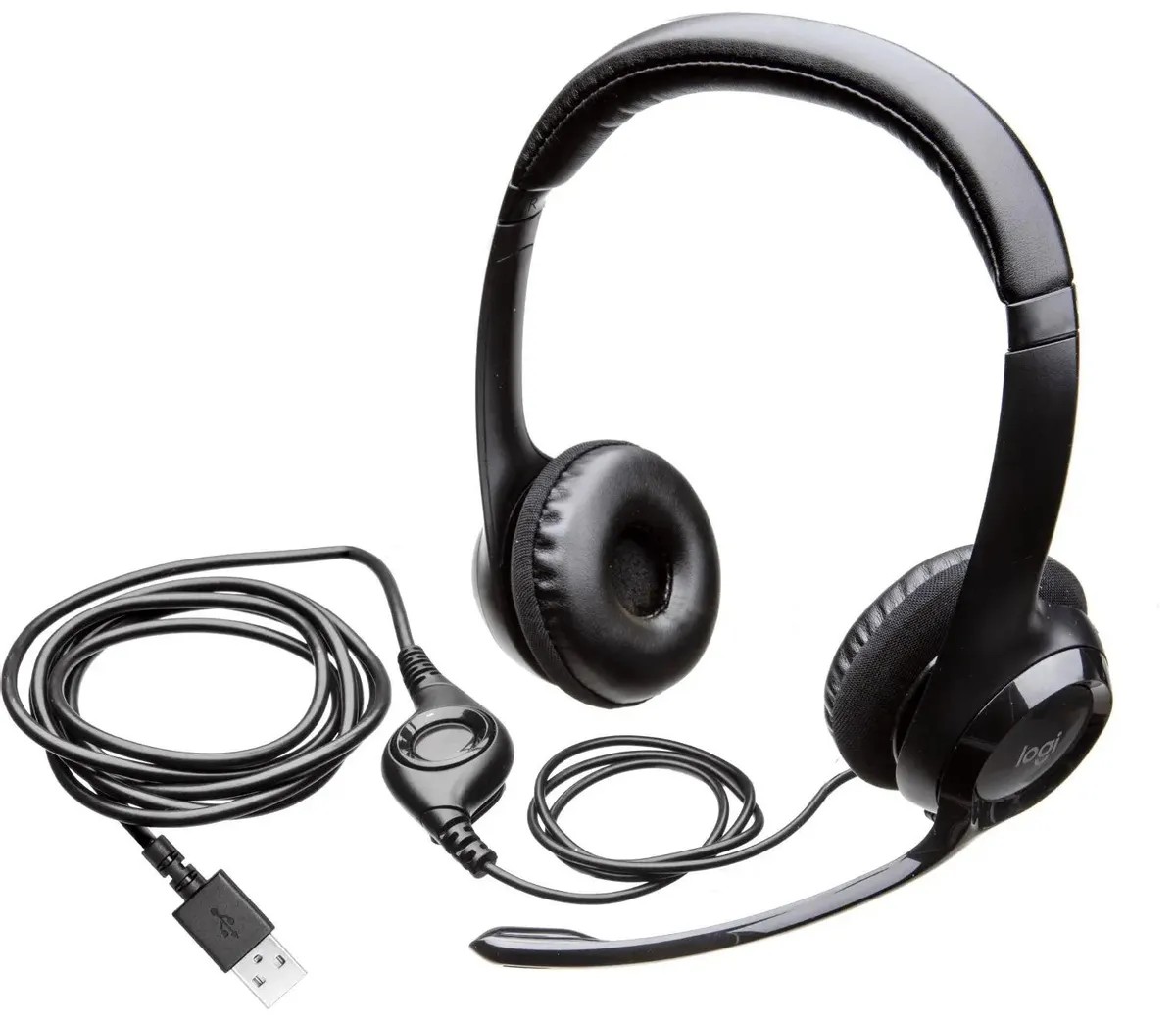 картинка Гарнитура Logitech Headset Logitech H390 USB черный (981-000803/ 981-000406) от магазина КомпьютерЦентр