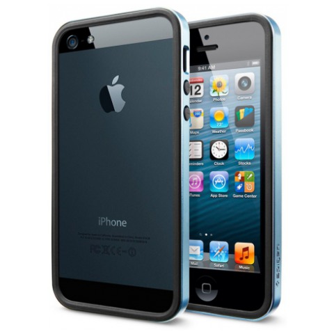 картинка Чехол SGP Case Neo Hybrid EX SLIM Metal Series Metal Blue for iPhone 5 (SGP10036) от магазина КомпьютерЦентр