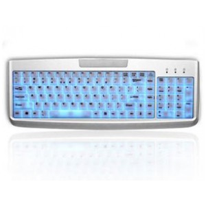картинка Клавиатура Gembird KB-9835L Silver PS/2 (KB-9835L-SL-RUA) от магазина КомпьютерЦентр