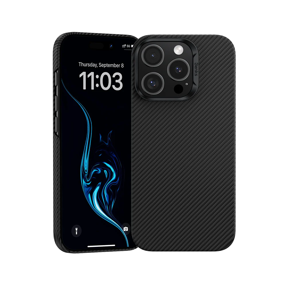 картинка Чехол Benks ArmorAir Case built with Kevlar 600D для iPhone 16 Pro Max 6.9'' Black (C.K.FL.AP.BK.0066) от магазина КомпьютерЦентр