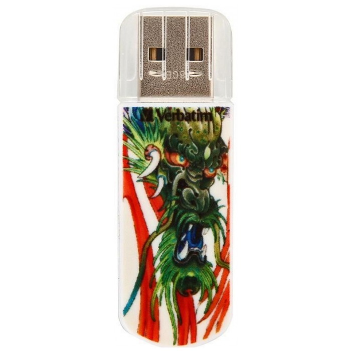 картинка Флешка USB Verbatim 8Gb Mini Tattoo Dragon (49884) от магазина КомпьютерЦентр