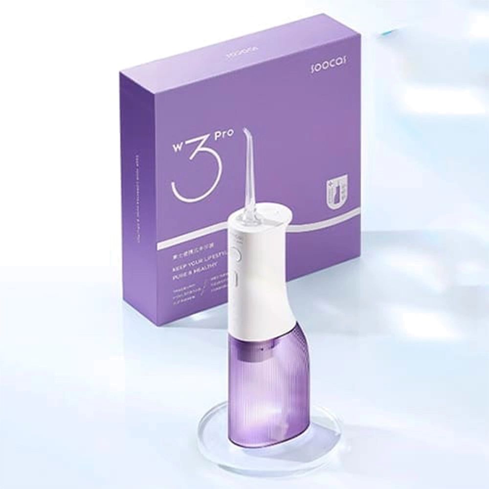 картинка Портативный ирригатор Xiaomi Soocas W3 Pro Portable Electric Oral Irrigator (4 насадки) Purple от магазина КомпьютерЦентр