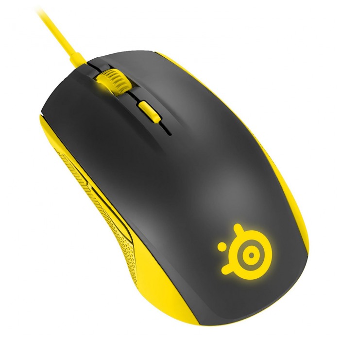 картинка Мышка SteelSeries Rival 100, Proton Yellow (62340) от магазина КомпьютерЦентр