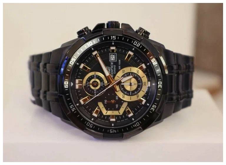 картинка Наручные часы мужские CASIO Edifice EFR-539BK-1A с хронографом от магазина КомпьютерЦентр