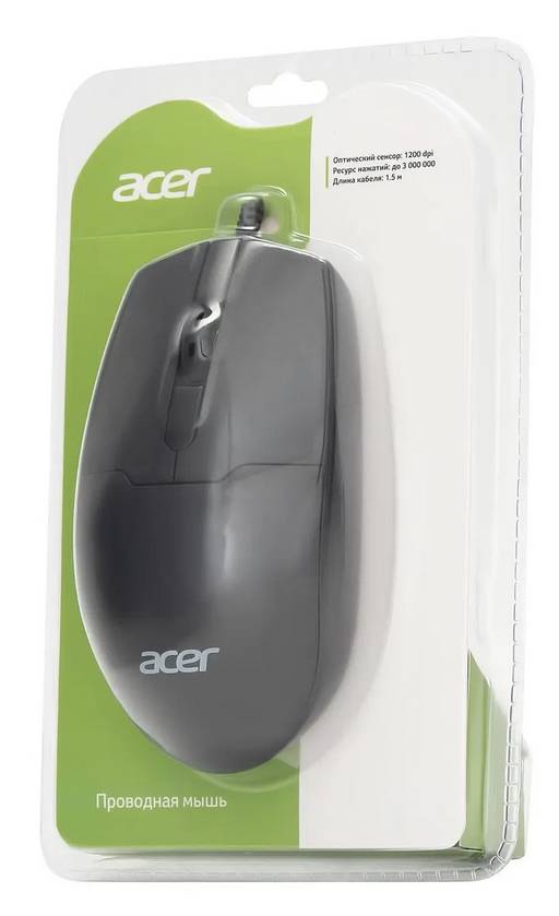 картинка Мышка Acer OMW126 черный ZL.MCEEE.010 от магазина КомпьютерЦентр