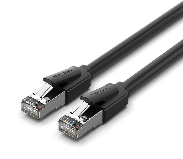 картинка Патч-корд Vention cat.8 0.5m IKKBD прямой SFTP RJ45 Black от магазина КомпьютерЦентр