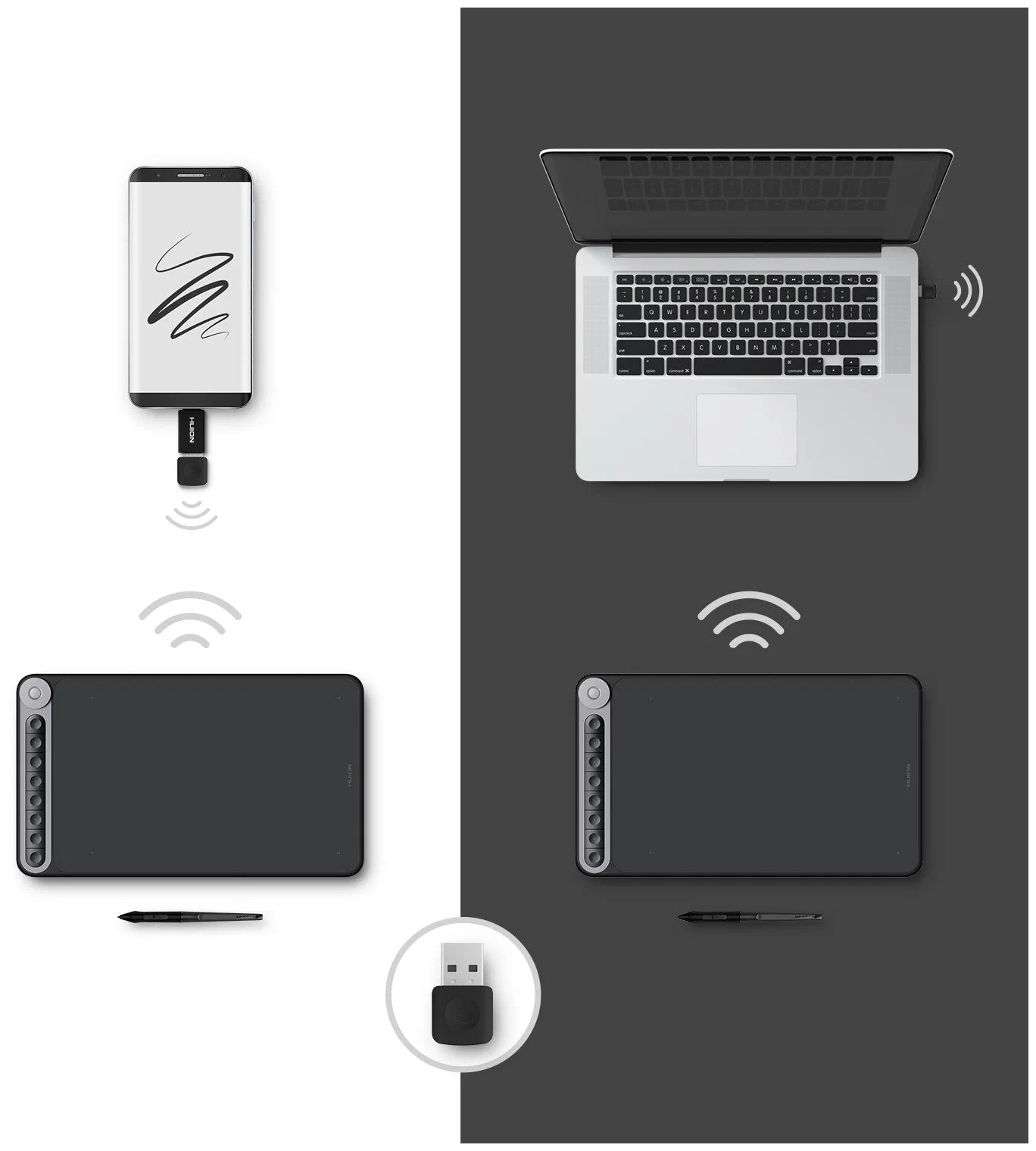 картинка Графический планшет Huion Q620M Black от магазина КомпьютерЦентр