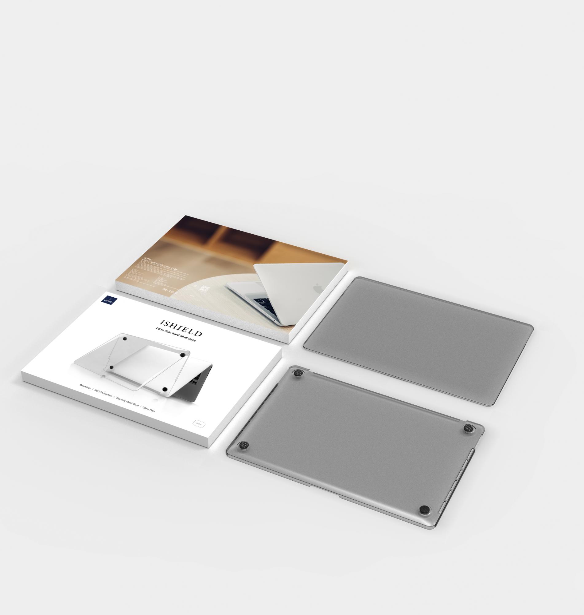 картинка Пластиковая накладка для ноутбука WIWU iShield Ultra Thin Hard Shell Case for MacBook Air 13.6'' (2022) Black от магазина КомпьютерЦентр