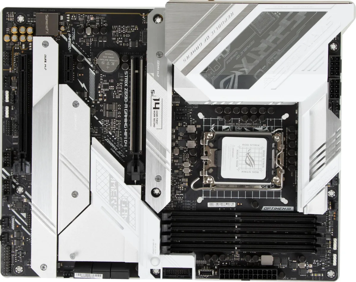 картинка Материнская плата Asus ROG STRIX Z690-A GAMING WIFI D4 LGA1700 Intel Z690 ATX 4xDDR4 RTL от магазина КомпьютерЦентр