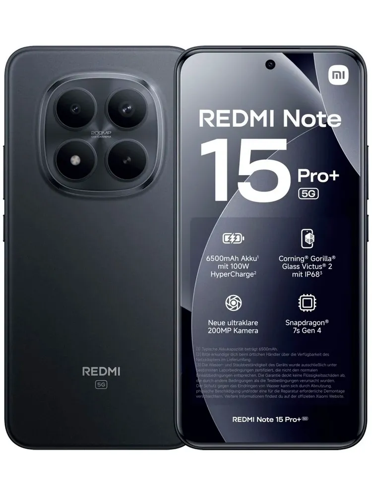картинка Смартфон Xiaomi Redmi Note 15 Pro Plus Black 6.83'' / 12Gb / 512Gb от магазина КомпьютерЦентр