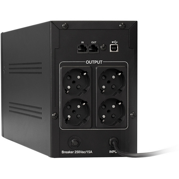 картинка ИБП ExeGate EP212518RUS Power Back UNB-1000 1000VA, Black, 4 евророзетки от магазина КомпьютерЦентр