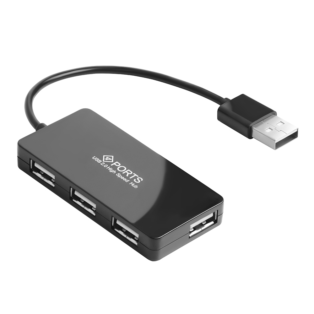 картинка HUB 4-port Greenconnect GCR-UH224B USB2.0 Black от магазина КомпьютерЦентр