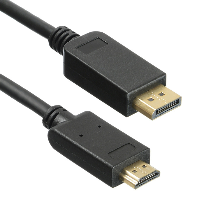 картинка Кабель Displayport-HDMI 3m Buro V1.2 Позолоченные контакты Black BHP DPP_HDMI-3 (1147193) от магазина КомпьютерЦентр