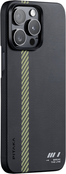 картинка Чехол PITAKA MagEZ Case 5 для iPhone 15 Pro MAX 6.7'', принт разрыв линии (Break The Line) от магазина КомпьютерЦентр