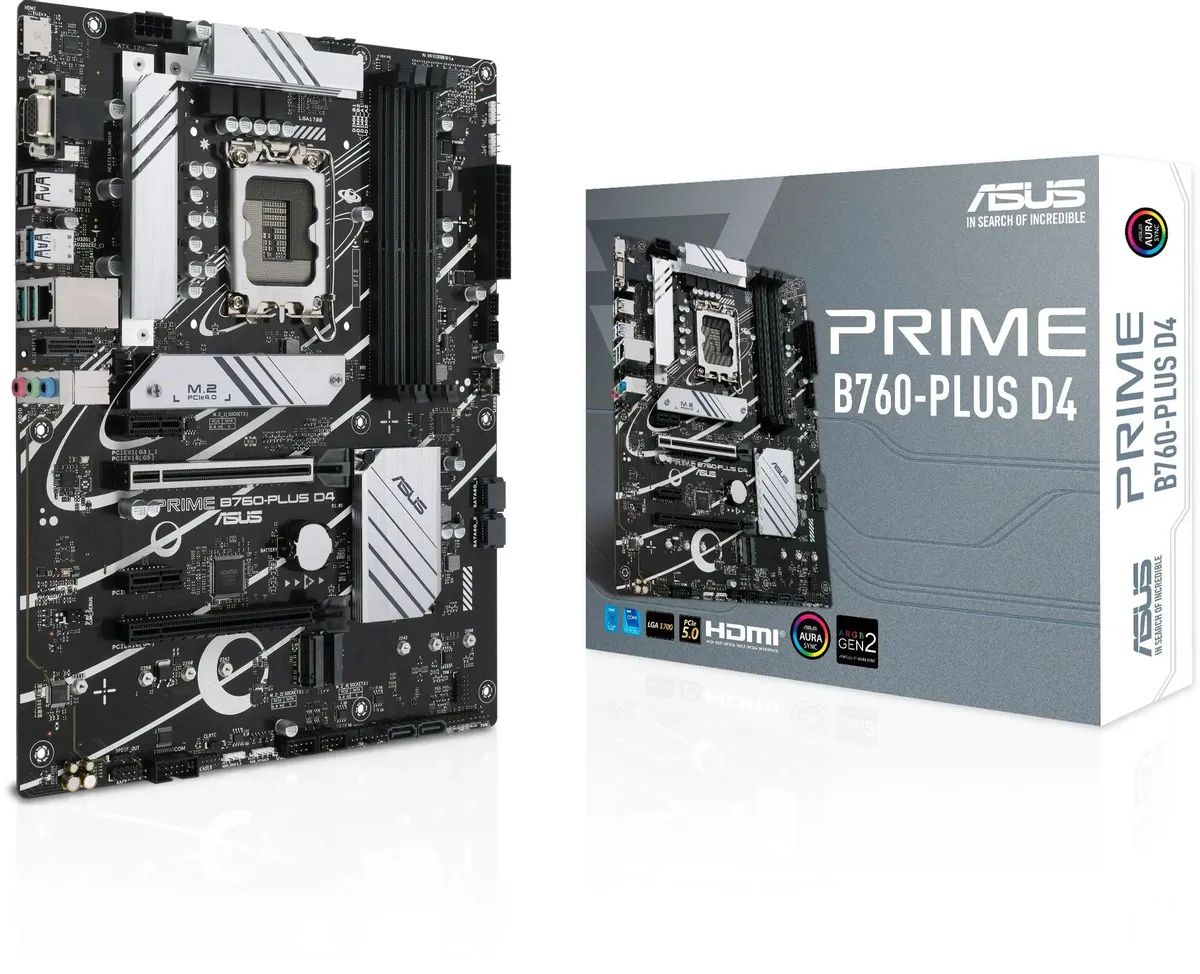 картинка Материнская плата Asus PRIME B760-PLUS D4, Soc-1700 Intel B760 4xDDR4 ATX от магазина КомпьютерЦентр