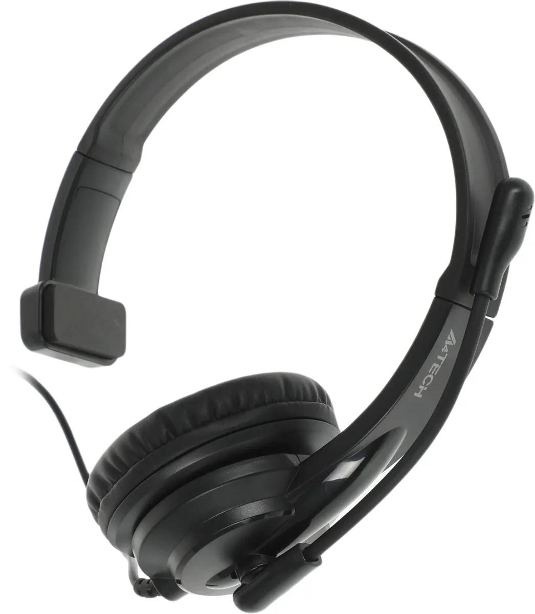 картинка Гарнитура A4Tech HU-11 Mono Headset, черный (HU-11 Black) от магазина КомпьютерЦентр